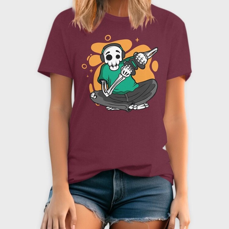 Gamer Skeleton, Tricou Barbati (Unisex)