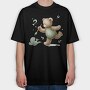 Boho Teddy Paintbrushes, Tricou Oversize Barbati (Unisex)