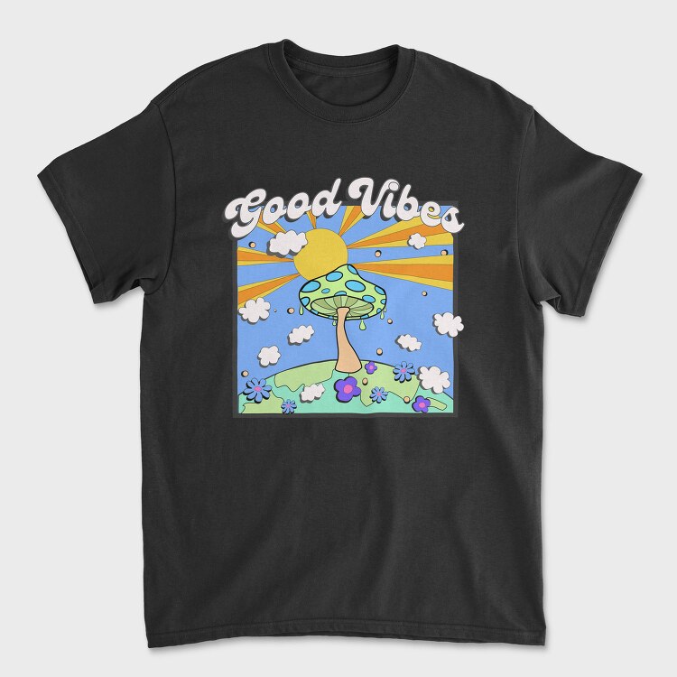 Good Vibes Mushroom, Tricou Barbati (Unisex)