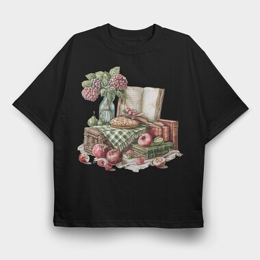 Books Apple Grapes, Tricou Oversize Barbati (Unisex)