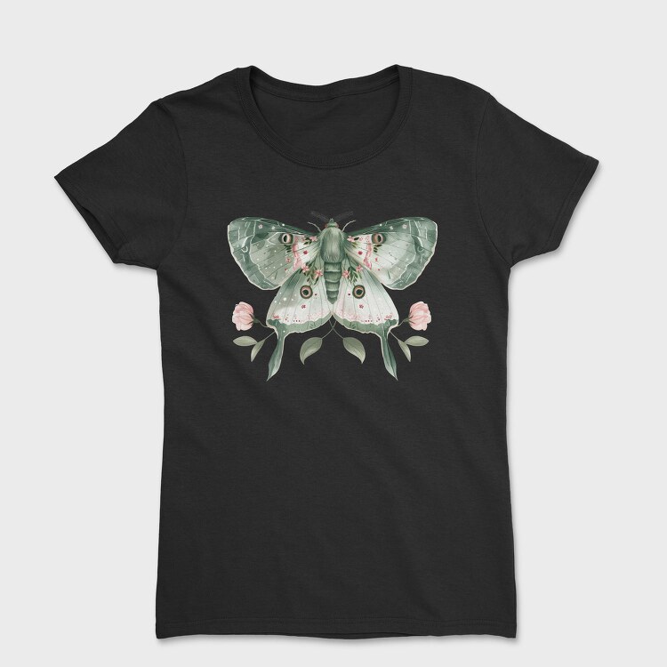 Boho Moon Moth, Tricou Femei