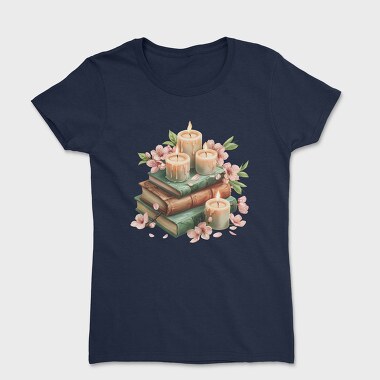 Books Candles Flowers, Tricou Femei