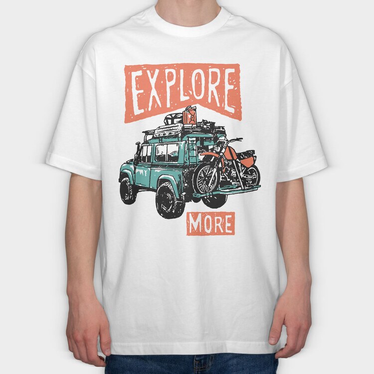 Explore More Adventure, Tricou Oversize Barbati (Unisex)