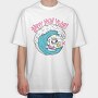 Surf Dog Cheers, Tricou Oversize Barbati (Unisex)