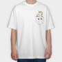 Unicorn Pocket, Tricou Oversize Barbati (Unisex)