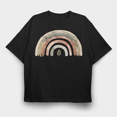 Boho Rainbow Magicbow, Tricou Oversize Barbati (Unisex)