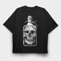 Bottle Skull Mystery, Tricou Oversize Barbati (Unisex)