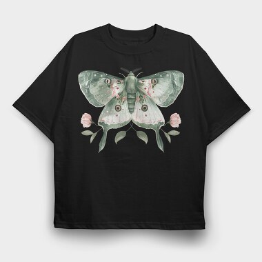 Boho Moon Moth, Tricou Oversize Barbati (Unisex)