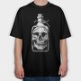 Bottle Skull Mystery, Tricou Oversize Barbati (Unisex)