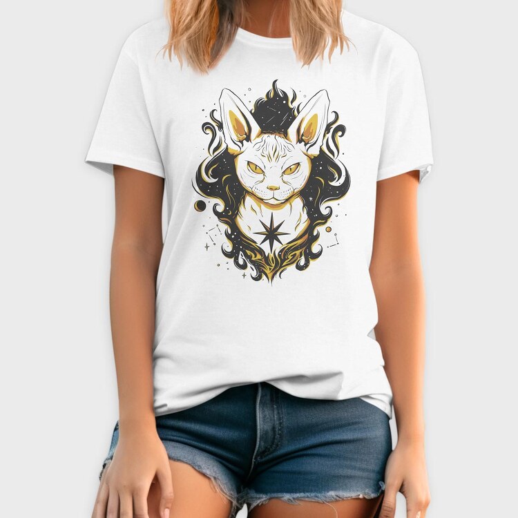 Space Sphynx Cat, Tricou Barbati (Unisex)