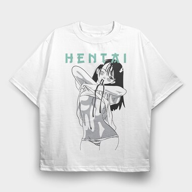 Hentai 6, Tricou Oversize Barbati (Unisex)