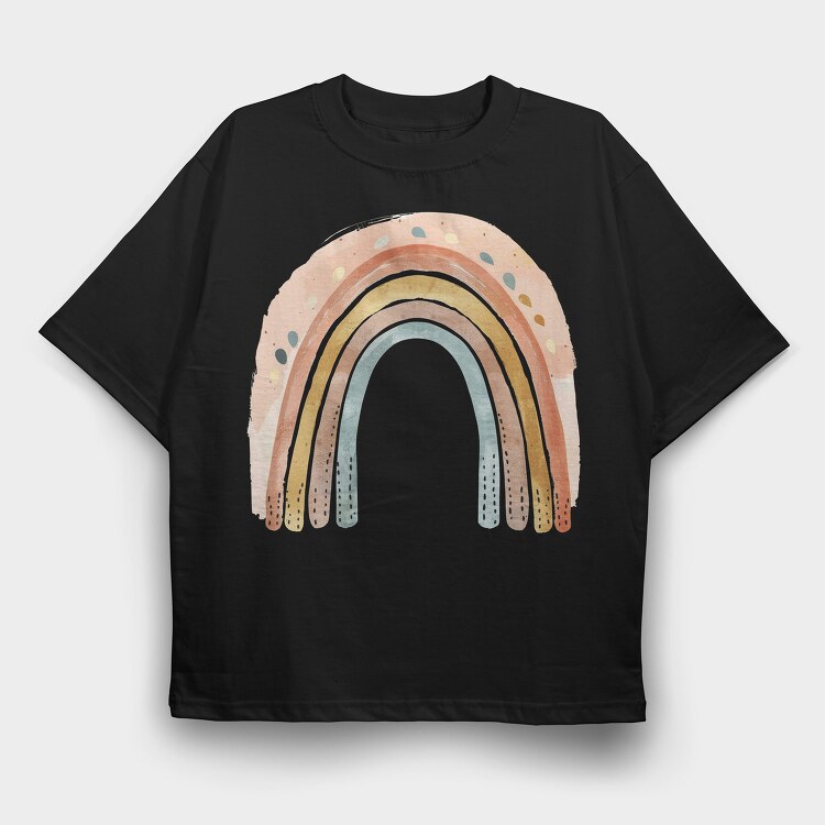 Boho Rainbow Mood, Tricou Oversize Barbati (Unisex)