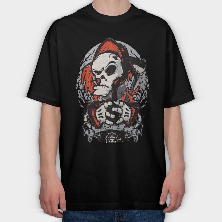 Grim Reapers Embrace, Tricou Oversize Barbati (Unisex)