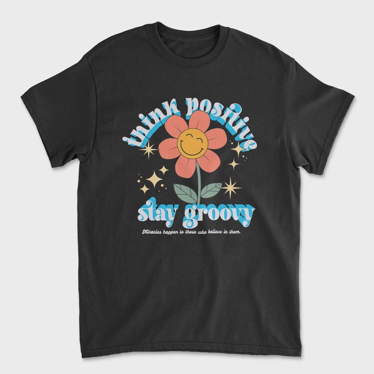 Groovy Flower Vibes, Tricou Barbati (Unisex)