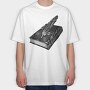 Book Feather Gothic, Tricou Oversize Barbati (Unisex)