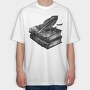 Books Feather Gothic, Tricou Oversize Barbati (Unisex)
