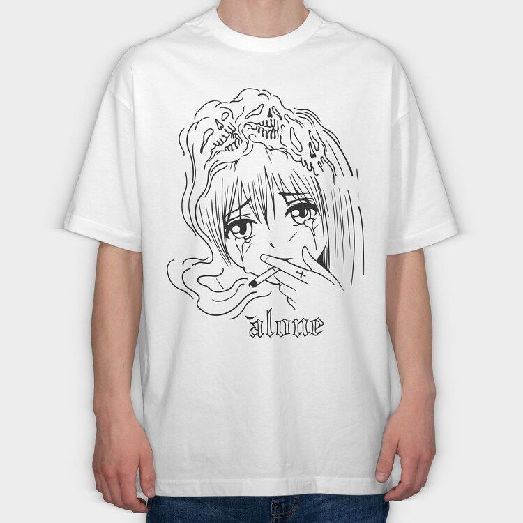Hentai 17, Tricou Oversize Barbati (Unisex)