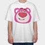 Pink Bear Smile, Tricou Oversize Barbati (Unisex)