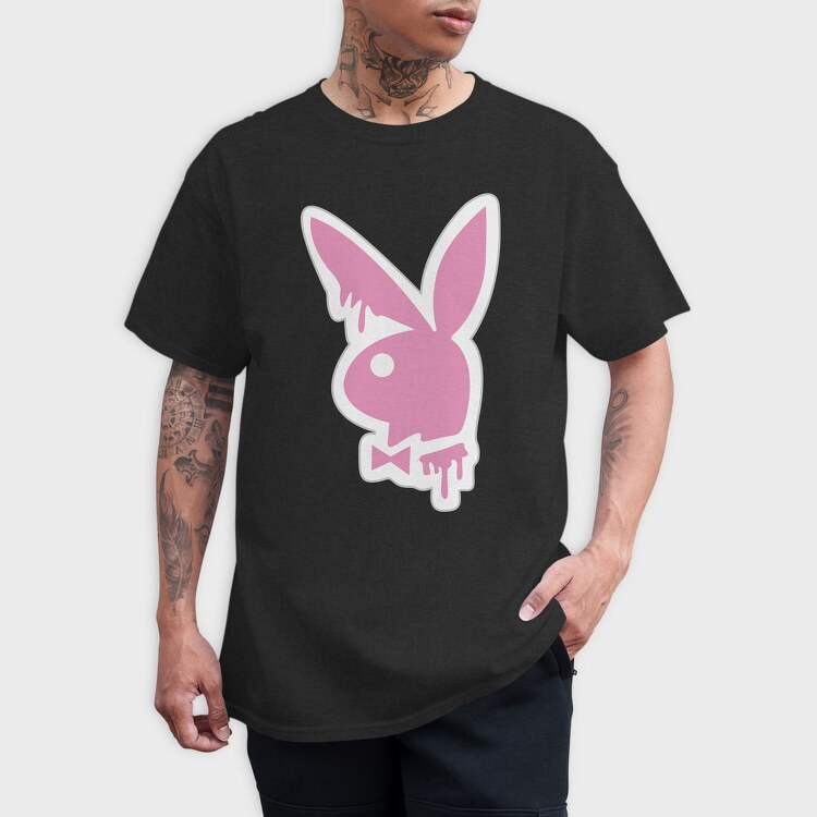 Pink Bunny Bowtie, Tricou Barbati (Unisex)