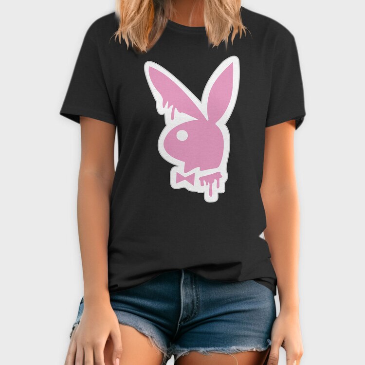 Pink Bunny Bowtie, Tricou Barbati (Unisex)