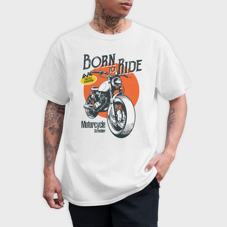 Born To Ride, Tricou Barbati (Unisex)