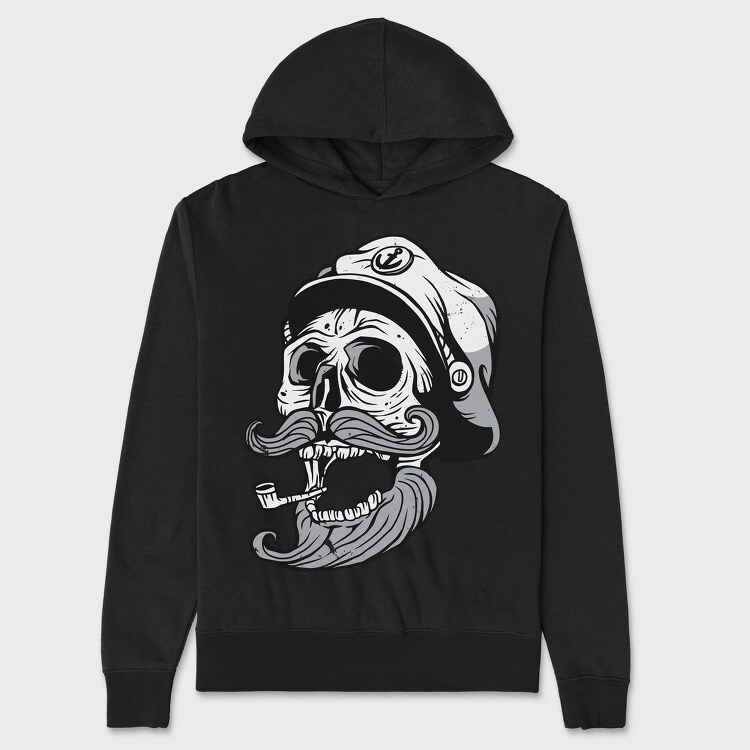 Marine Skull, Hanorac Oversize Barbati (Unisex)