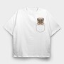 Dog in a Pocket, Tricou Oversize Barbati (Unisex)