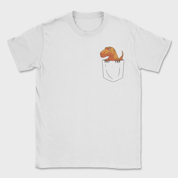 Dino Pocket, Tricou Barbati (Unisex)