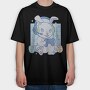 Bunny Beats, Tricou Oversize Barbati (Unisex)