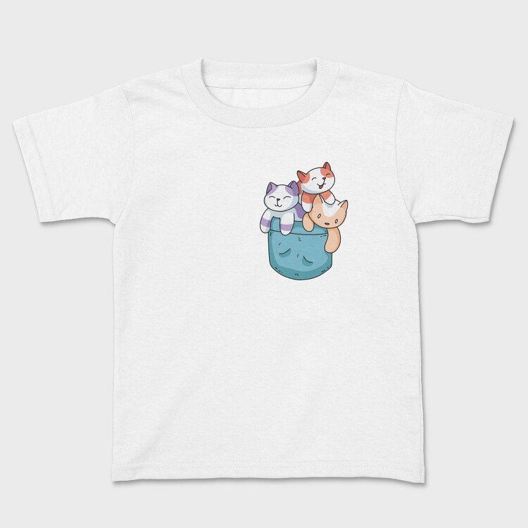Colored Cats Pocket, Tricou Copii