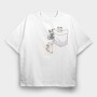 Cats Pocket, Tricou Oversize Barbati (Unisex)