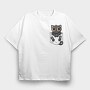 Black Cat in Pocket, Tricou Oversize Barbati (Unisex)