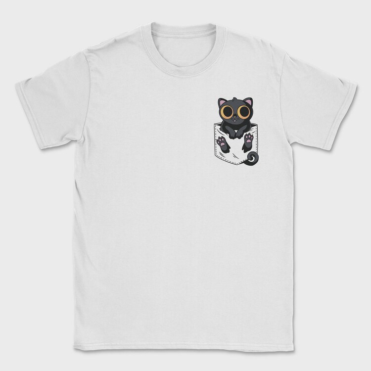 Black Cat in Pocket, Tricou Barbati (Unisex)