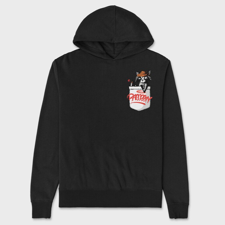 Raccoon Pocket, Hanorac Oversize Barbati (Unisex)