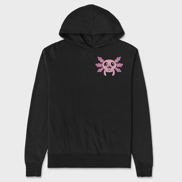 Happy Pocket Axolotl Animal, Hanorac Oversize Barbati (Unisex)