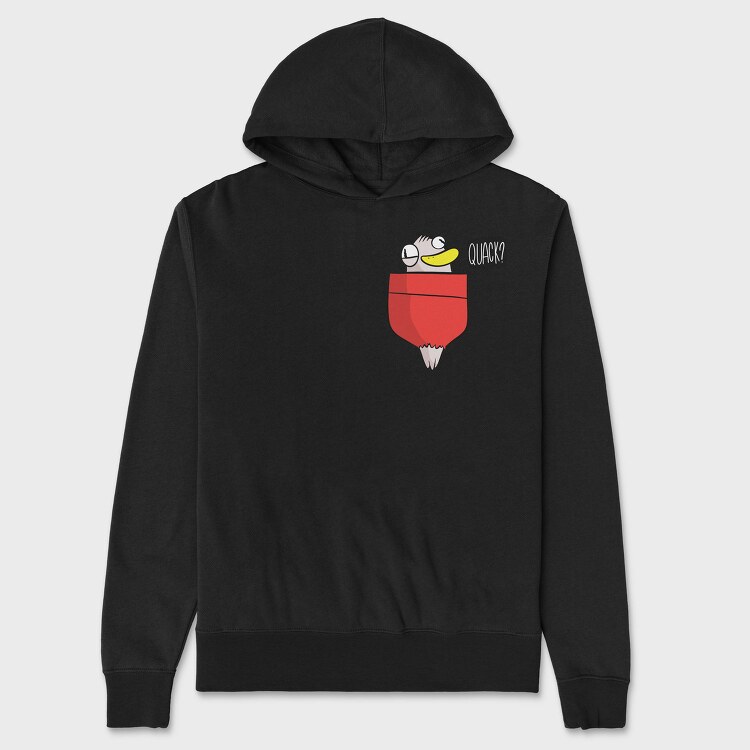 Funny Duck In A Pocket, Hanorac Oversize Barbati (Unisex)