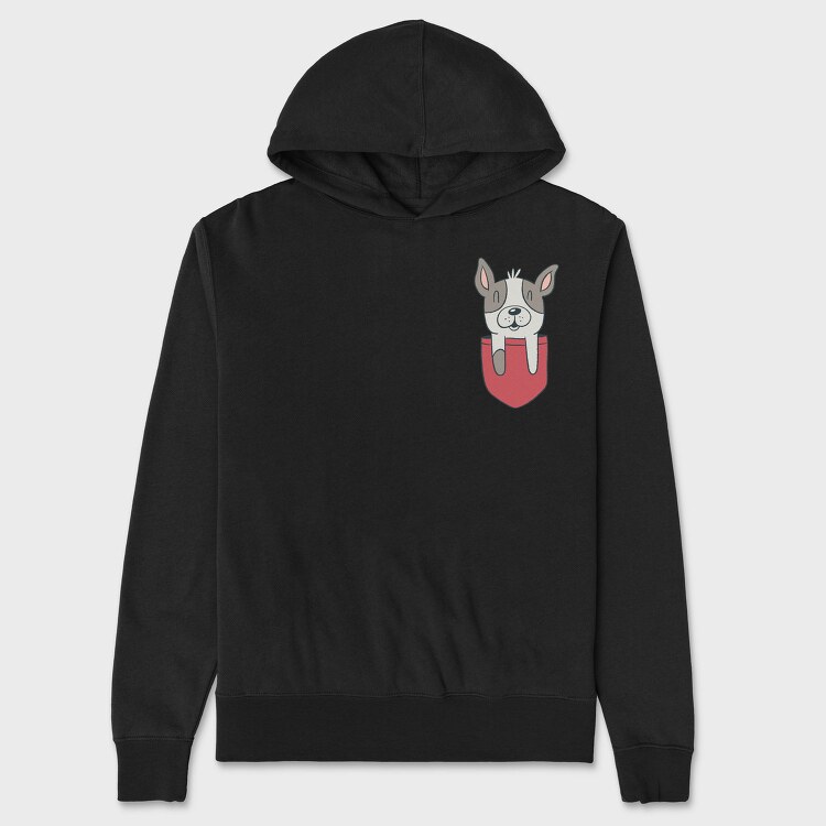 French Bulldog Pocket, Hanorac Oversize Barbati (Unisex)