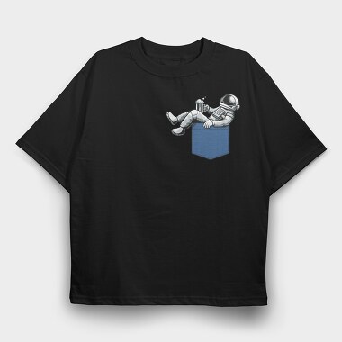 Astronaut Pocket Beer, Tricou Oversize Barbati (Unisex)