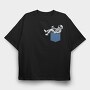 Astronaut Pocket Beer, Tricou Oversize Barbati (Unisex)