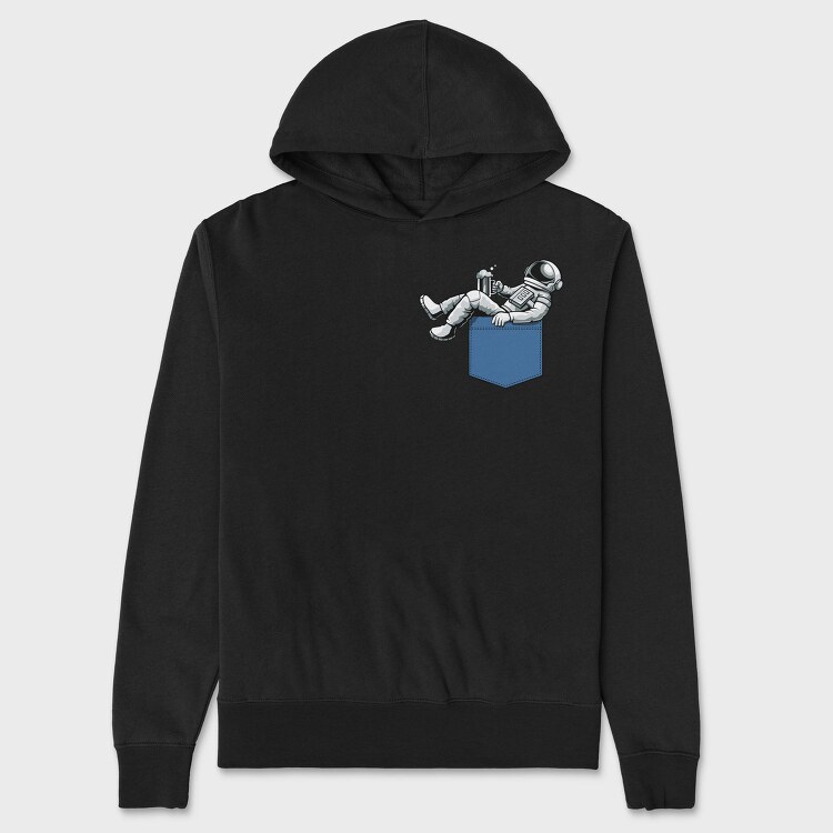 Astronaut Pocket Beer, Hanorac Oversize Barbati (Unisex)
