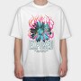 Flame Flower Exposed, Tricou Oversize Barbati (Unisex)
