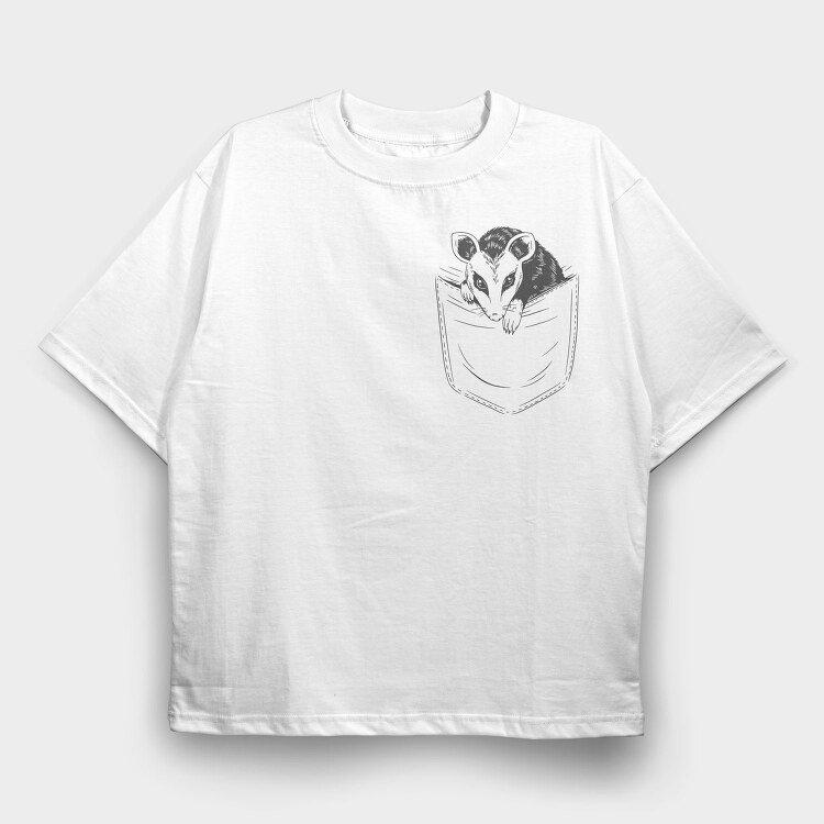 Possum Pocket, Tricou Oversize Barbati (Unisex)