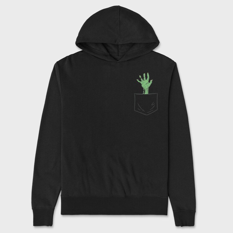 Zombie Hand Pocket, Hanorac Oversize Barbati (Unisex)