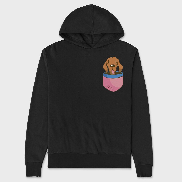 Vizsla Dog Pocket, Hanorac Oversize Barbati (Unisex)