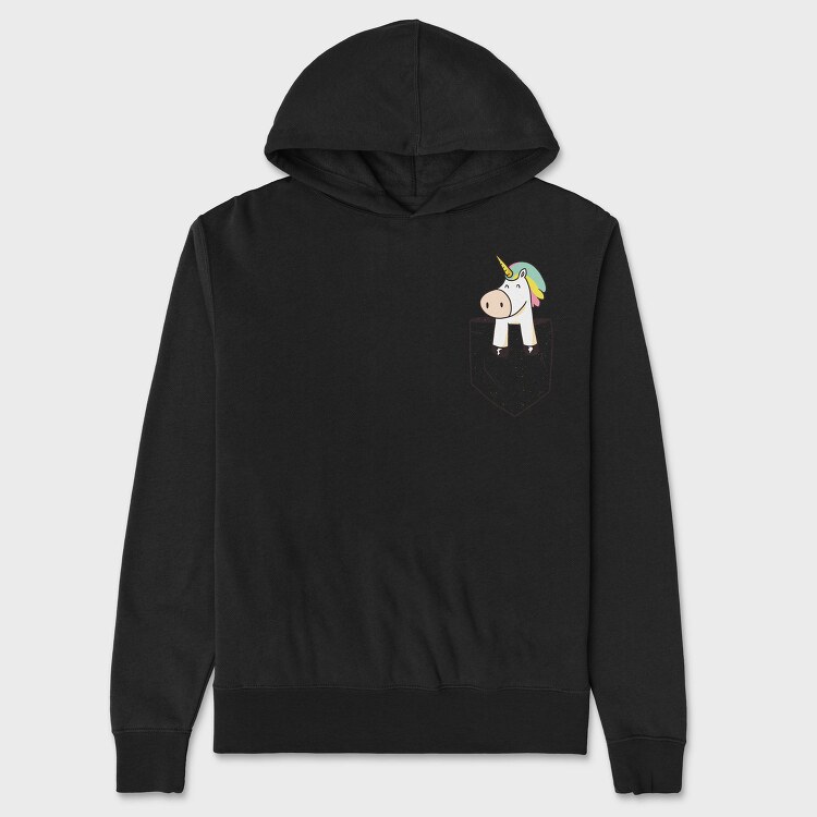 Unicorn Pocket, Hanorac Oversize Barbati (Unisex)