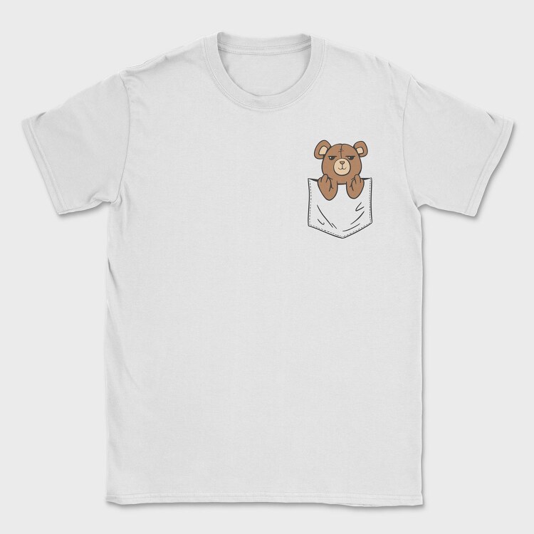 Teddy Bear Middle Finger Pocket, Tricou Barbati (Unisex)