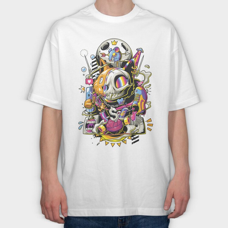 Skull Streetwear Dreams, Tricou Oversize Barbati (Unisex)