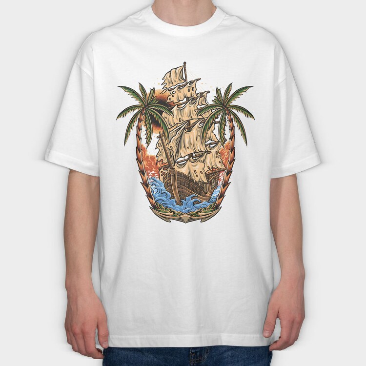 Pirate Dreams, Tricou Oversize Barbati (Unisex)