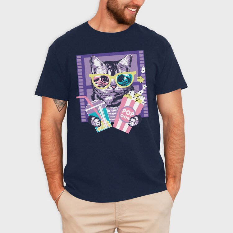 Popcorn Cat Vibes, Tricou Barbati (Unisex)