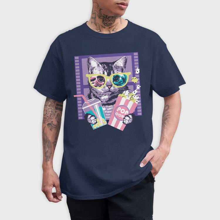 Popcorn Cat Vibes, Tricou Barbati (Unisex)